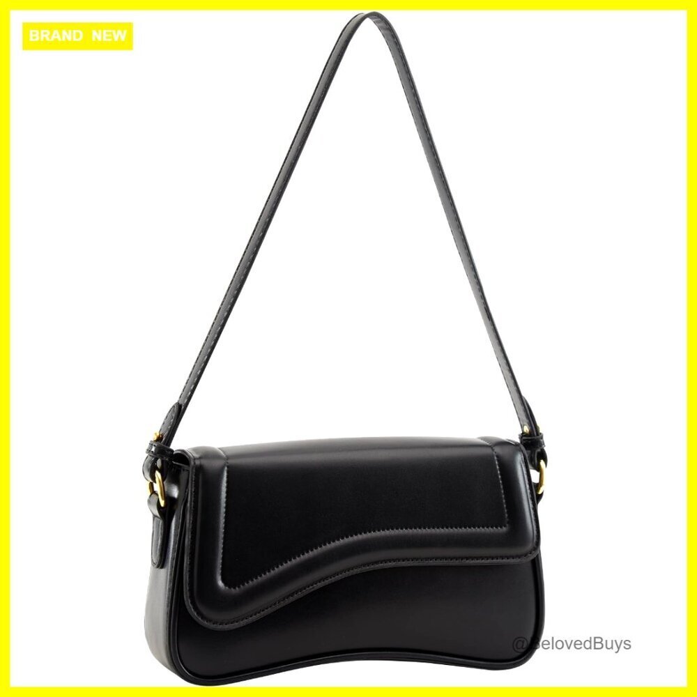 PU Leather Shoulder Bag with Removable Straps, 10x6.2 Inches, Magnetic Buckle